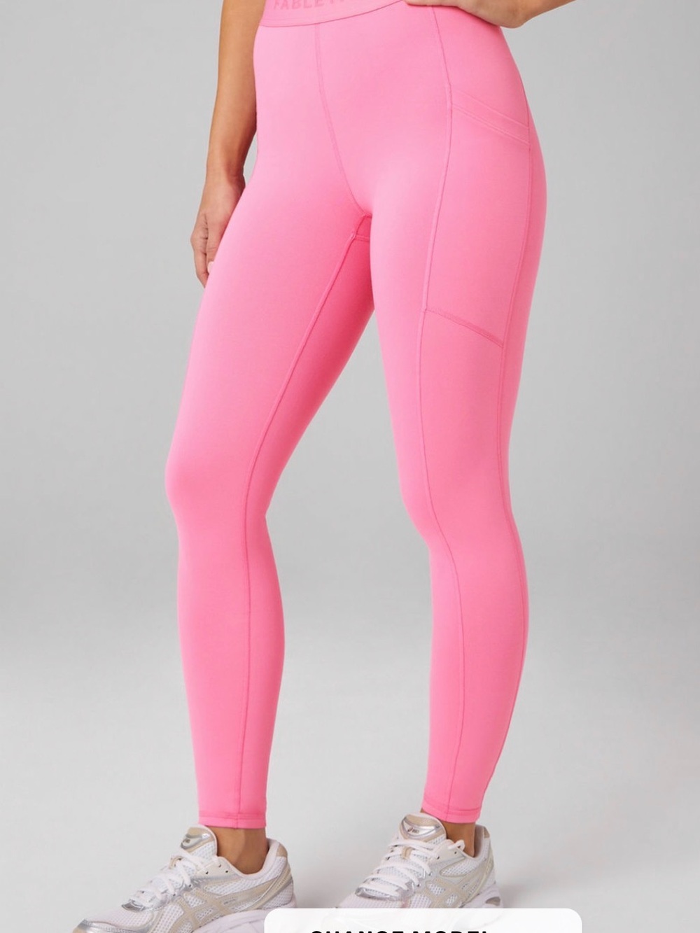 Fabletics Bright Pink High-Waist Pocket Leggings